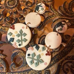 Floral Clay Earrings